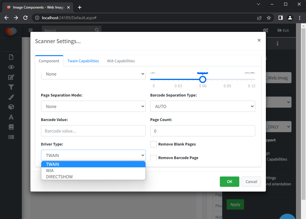 ImgScan Twain Settings